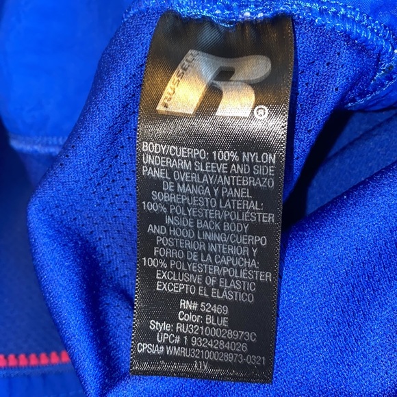 Russell, Kid's Lightweight Jacket, Size Large 10-12, Royal Blue - Picture 4 of 5